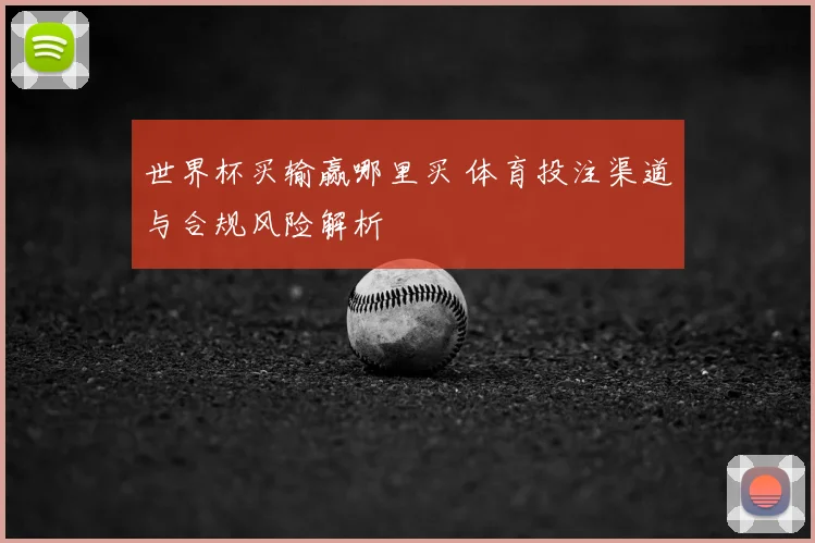 世界杯买输赢哪里买 体育投注渠道与合规风险解析